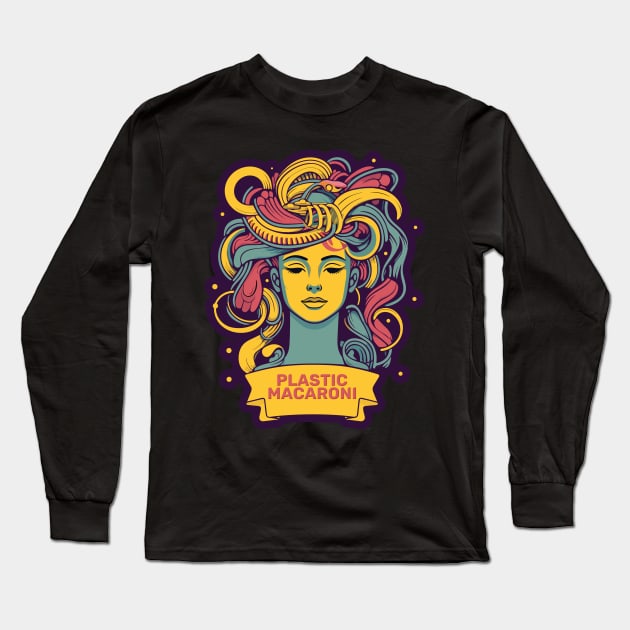 Plastic Macaroni Boho Trippy Hippy Changeling Long Sleeve T-Shirt by BoobRoss